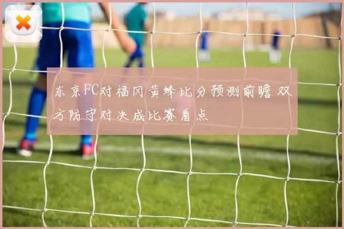 东京FC对福冈黄蜂比分预测前瞻 双方防守对决成比赛看点